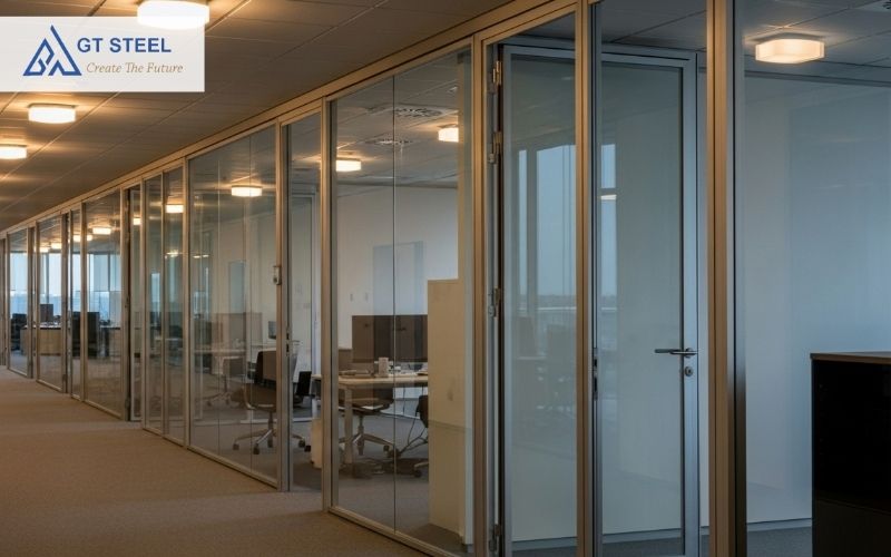 Vách kính chống cháy 