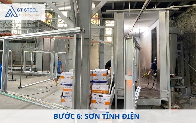 sơn tĩnh điện cửa chống cháy