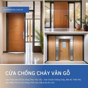 cửa thép vân gỗ